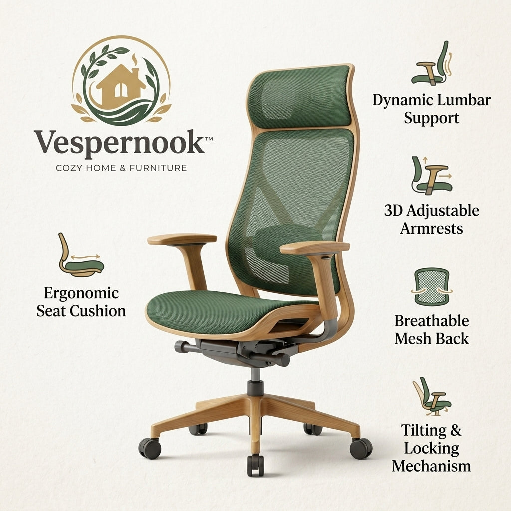 Vespernook™ NestErgo Executive Hybrid Ergonomic Desk Chair