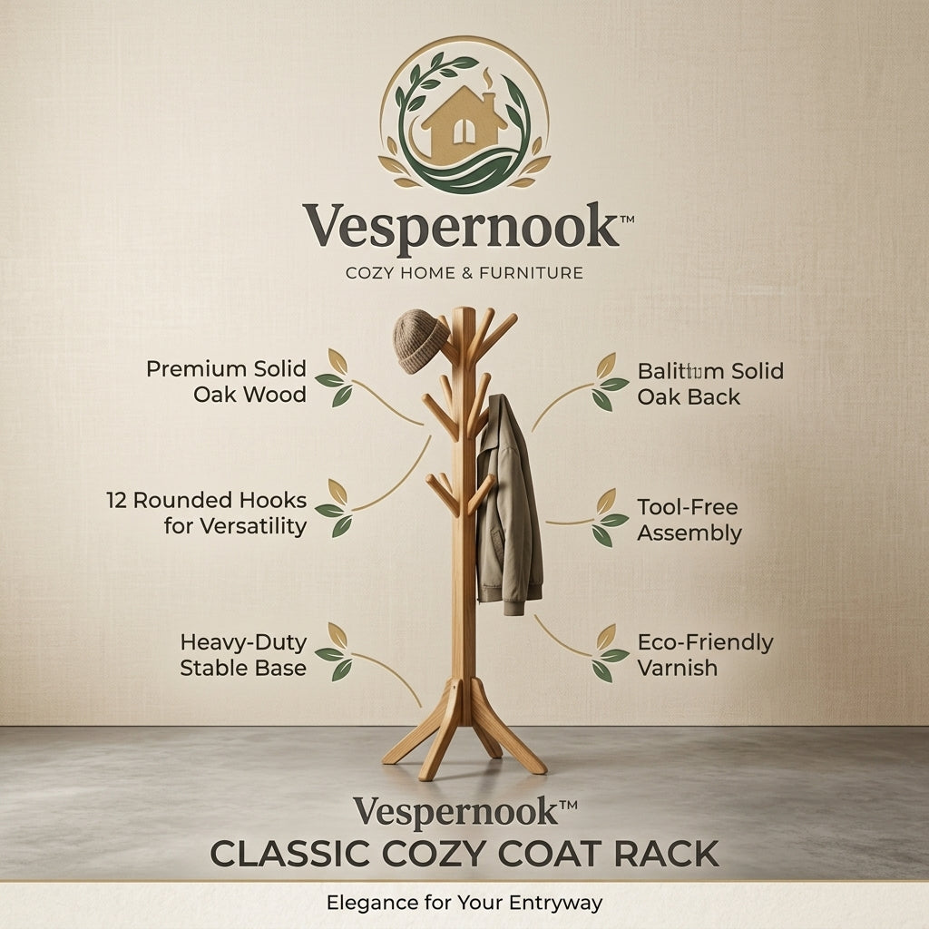 Vespernook™ HaloNook Rotating Wall-Sculpted Coat &amp; Hat Rack