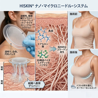 ✨【バストケア新革命】HISKIN® ナノニードル パッチ｜貼るだけ集中アプローチ！ハリ＆ボリューム感UP💃